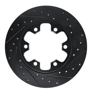 Ford Transit-150 Brake Rotor (1) - Rear Right - R1 Concepts - Drilled & Slotted - Black - `15-`25